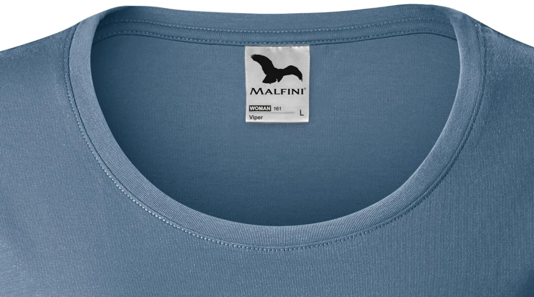 T-shirt med smal passform för damer med rund halsringning - Djupare rund halsringning