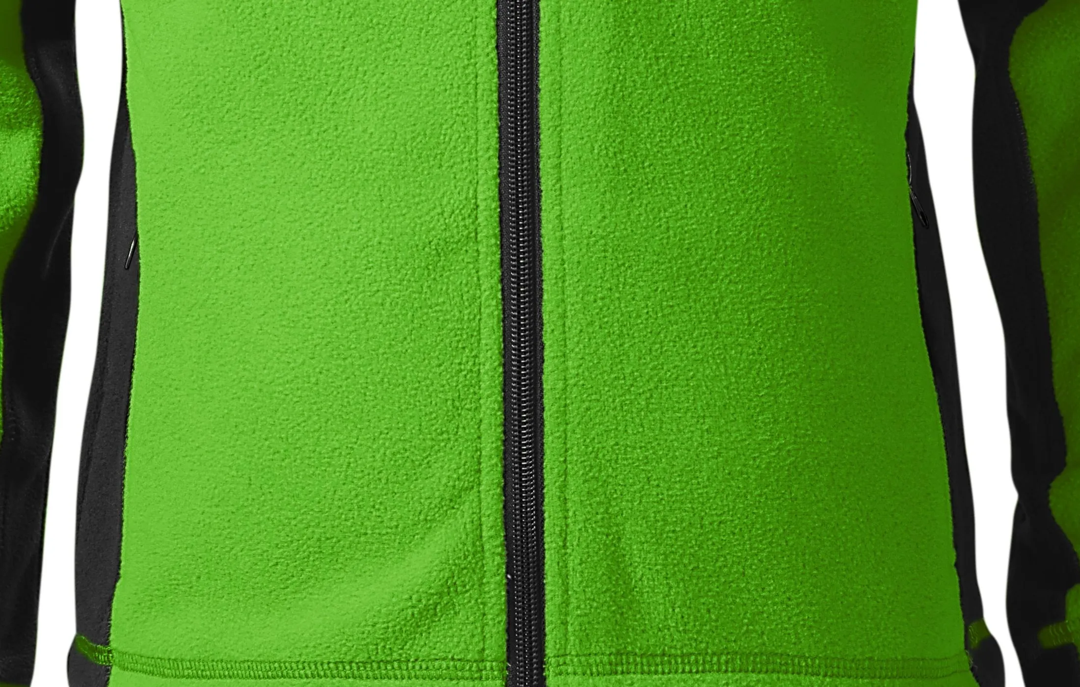 Barn fleece kontrastjacka - Praktiska fickor med dragkedja