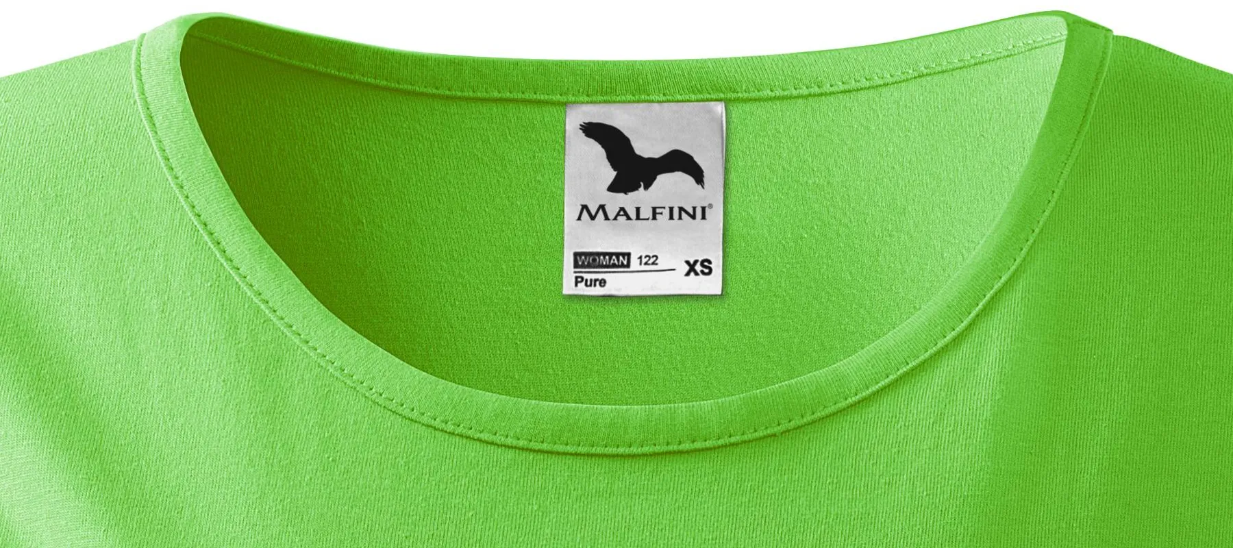 T-shirt dam med mycket korta ärmar - Klassisk rund halsringning