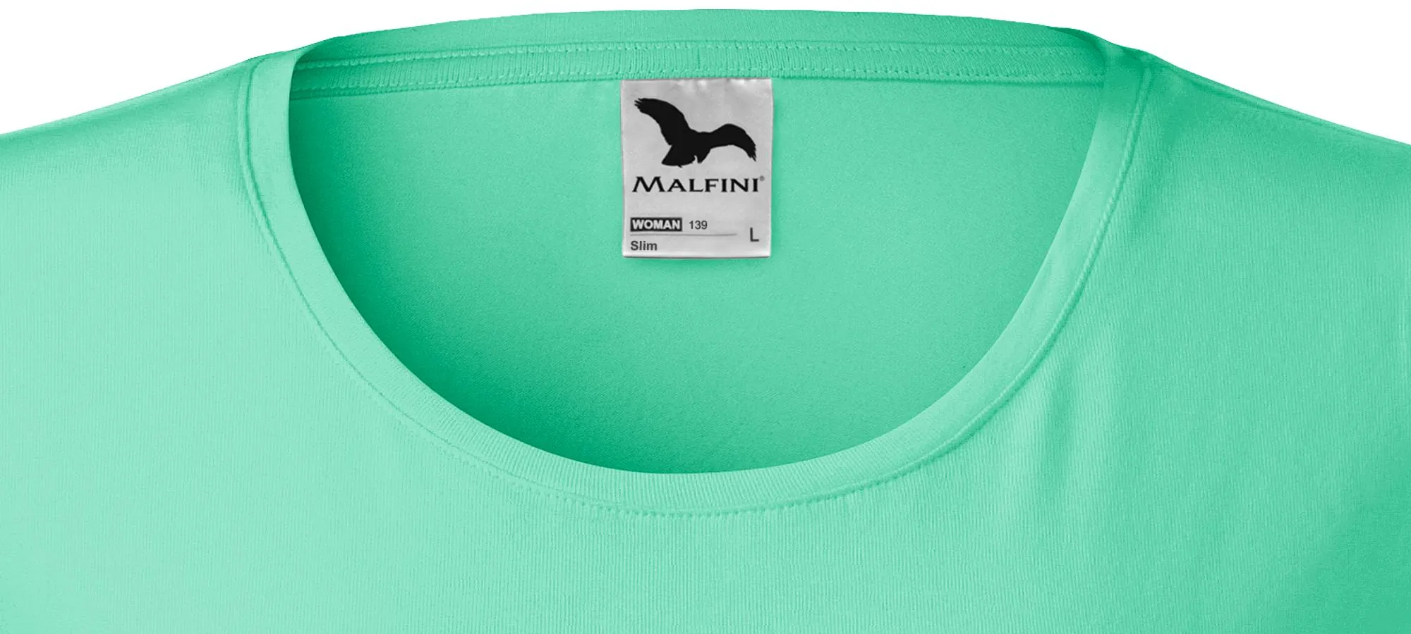 T-shirt med lång passform för damer med långa ärmar - Djupare rund halsringning
