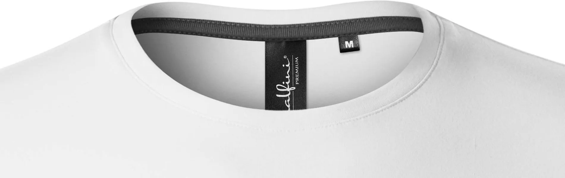 T-shirt med lång passform för män - Klassisk rund halsringning