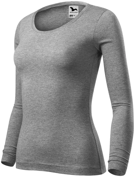 T-shirt för kvinnor med långa ärmar - T-shirt i bomull för kvinnor för varje dag