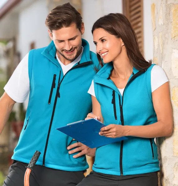 Fleece kontrastväst - Unisex fleeceväst - för kvinnor och män