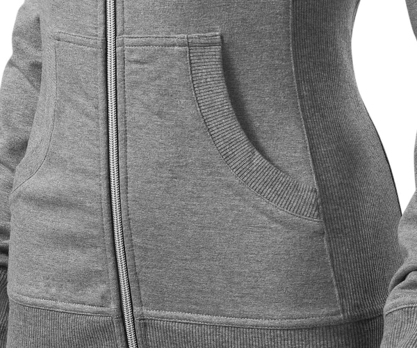 Damtröja utan huva - Känguruliknande fickor