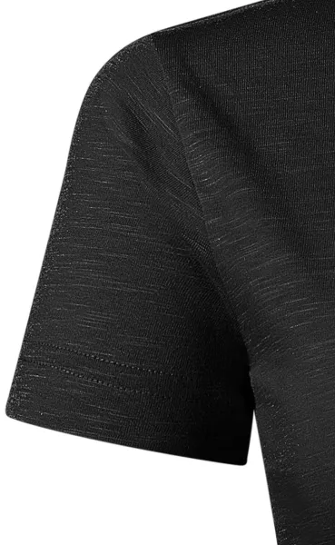 T-shirt för kvinnor, texturerad ekologisk bomull - Klassiska korta ärmar