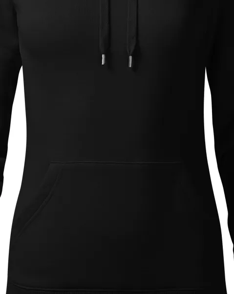 Damtröja med huva utan dragkedja - Avsmalnande skärning med sidosömmar