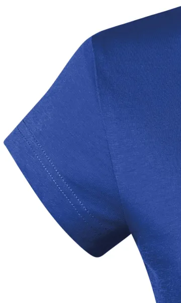 T-shirt med smal passform för damer med V-ringning - Mycket korta ärmar