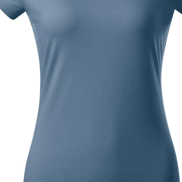 T-shirt med smal passform för damer med V-ringning - Lätt avsmalnande snitt