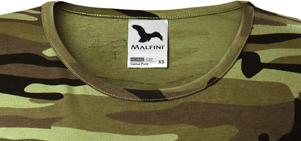 T-shirt för kamouflage för kvinnor - Klassisk rund halsringning