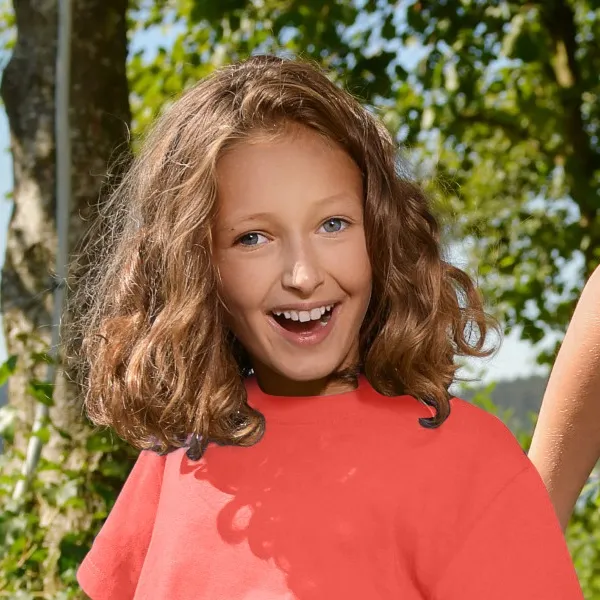 Barns enkla T-shirt - Klassisk rund halsringning