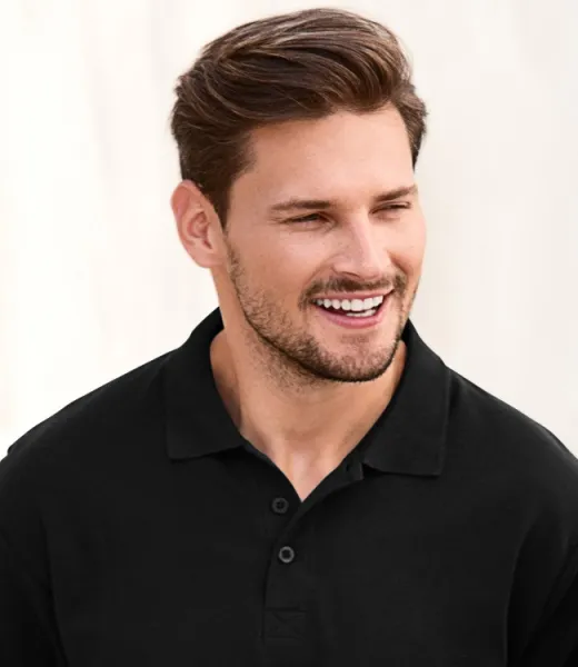 Elegant polotröja för män - 3-knapps knäppning