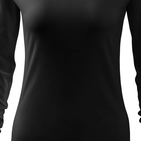 T-shirt med t-shirt för damer, V-ringning - Lätt avsmalnande snitt