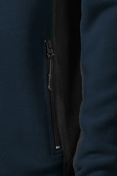 Fleece kontrastjacka för män - Praktiska fickor med dragkedja