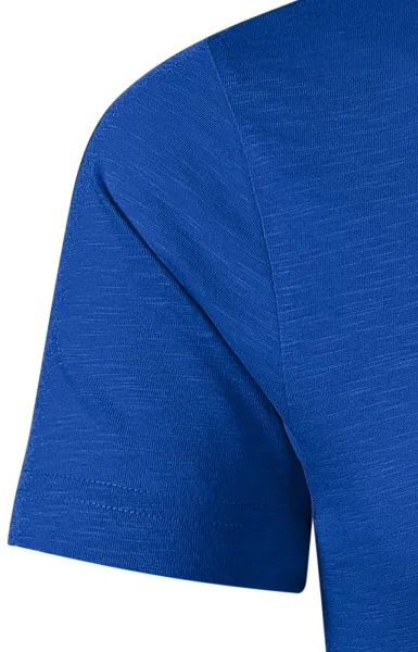 Herr-T-shirt, texturerad ekologisk bomull - Klassiska korta ärmar