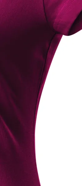 T-shirt med smal passform för damer med rund halsringning - Klipp med sidsömmar