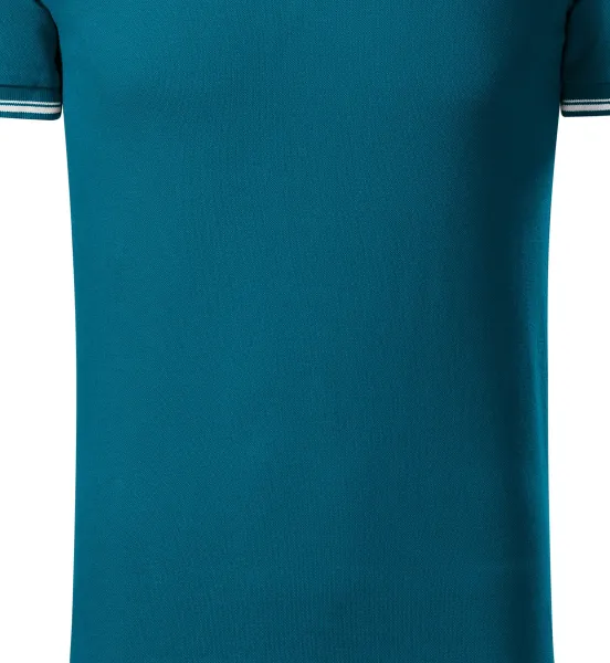 Kontrastpikétröja för män - Lätt avsmalnande snitt