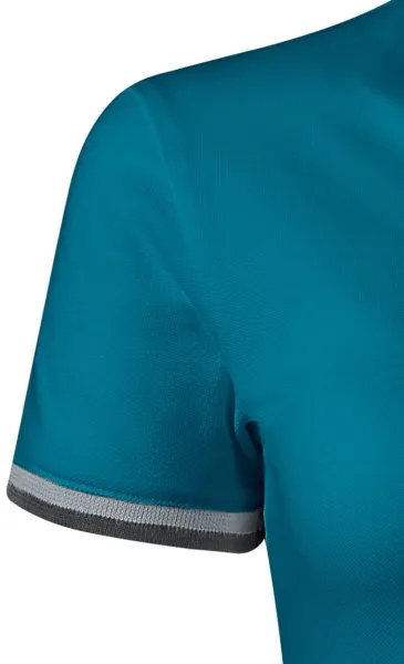 Damklänning med krage upp - Korta ärmar med kontrasterande ränder