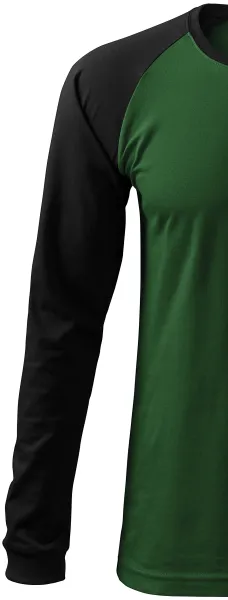 Kontrast-T-shirt för män med långa ärmar - Långa raglanärmar