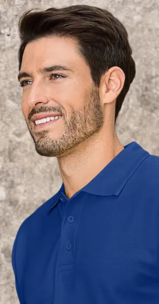 Lös pikétröja för män - 3-knappsfästning