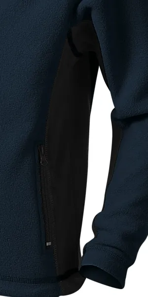 Barn fleece kontrastjacka - Mörka kontrasterande detaljer