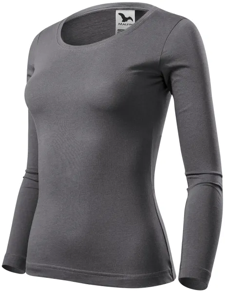 T-shirt för kvinnor med långa ärmar - T-shirt i bomull för kvinnor för varje dag