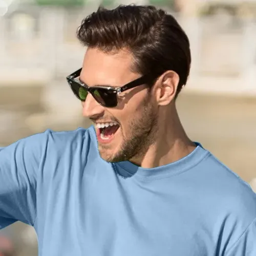 Klassisk T-shirt herr - Klassisk rund halsringning