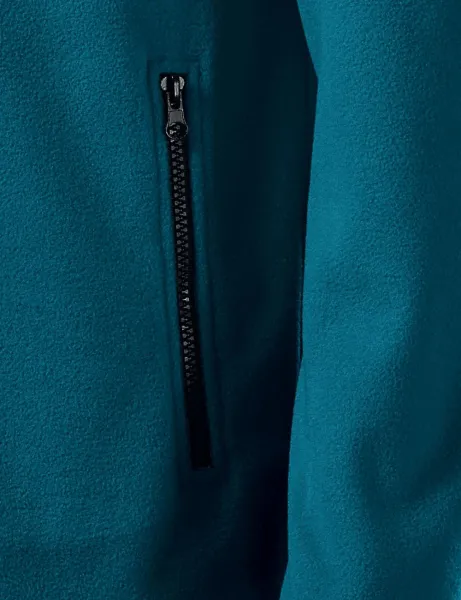 Varm unisex fleecejacka - Praktiska fickor med dragkedja