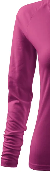 T-shirt med t-shirt för damer, V-ringning - Långa raglanärmar