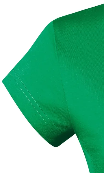 T-shirt med smal passform för damer med V-ringning - Mycket korta ärmar