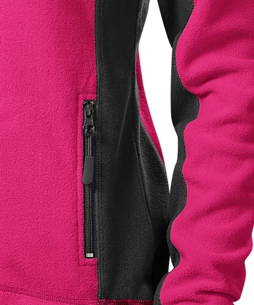 Dam fleece kontrastjacka - Praktiska fickor med dragkedja