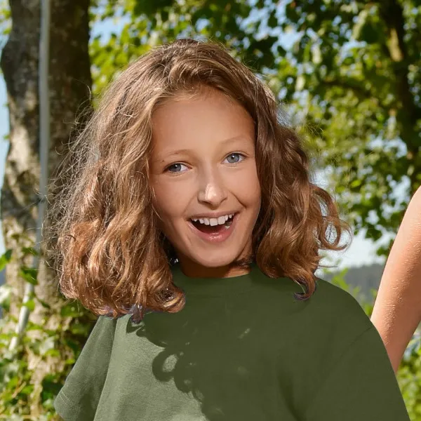 Barns enkla T-shirt - Klassisk rund halsringning