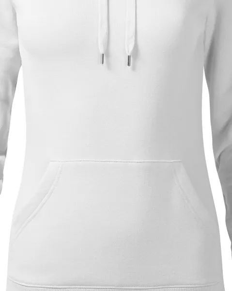 Damtröja med huva utan dragkedja - Avsmalnande skärning med sidosömmar