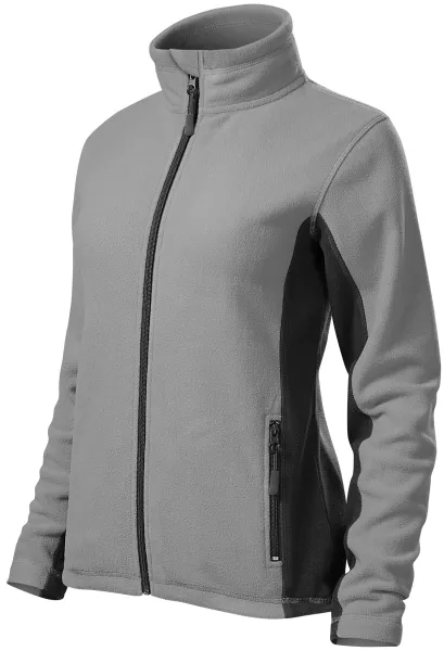 Dam fleece kontrastjacka - Damfleecejacka med kontrasterande detaljer