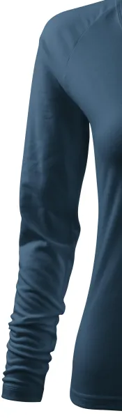 T-shirt med t-shirt för damer, V-ringning - Långa raglanärmar