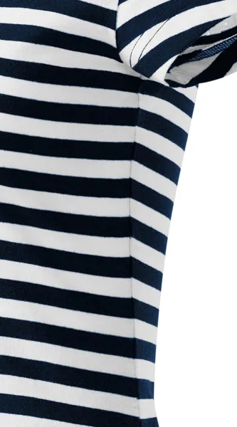 Dam marinblå T-shirt - Klipp med sidsömmar