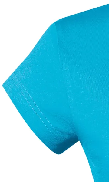 T-shirt med smal passform för damer med V-ringning - Mycket korta ärmar