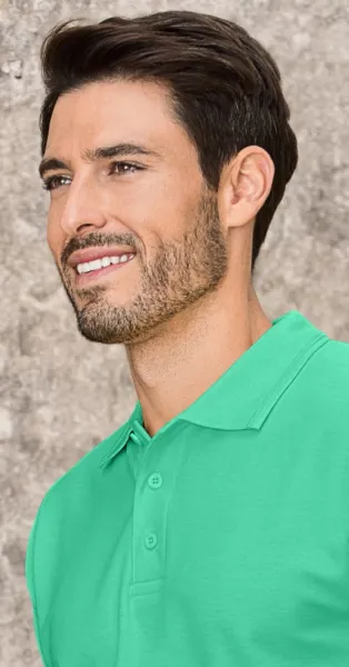 Lös pikétröja för män - 3-knappsfästning