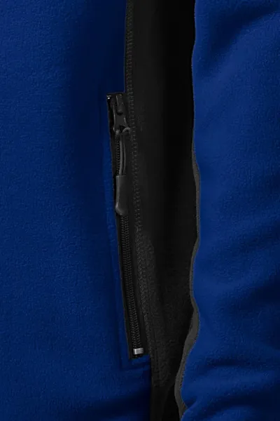 Fleece kontrastjacka för män - Praktiska fickor med dragkedja