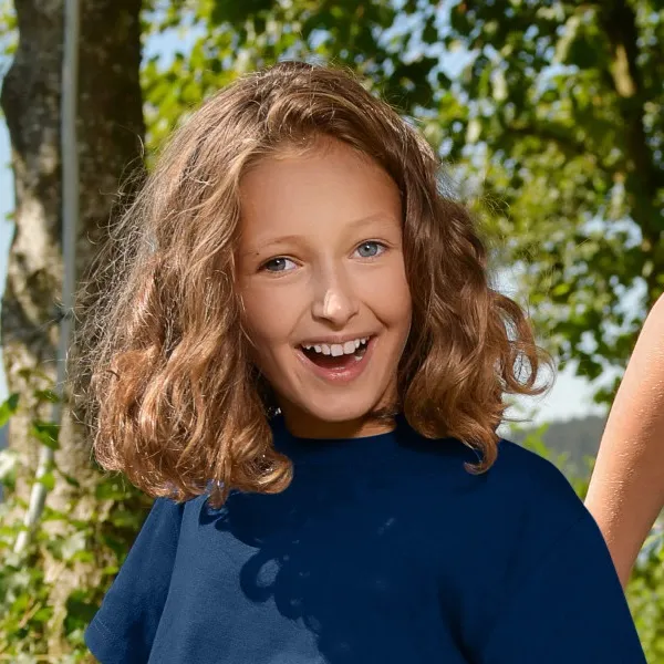 Barns enkla T-shirt - Klassisk rund halsringning