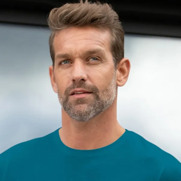 Exklusiv herr-T-shirt - Klassisk rund halsringning