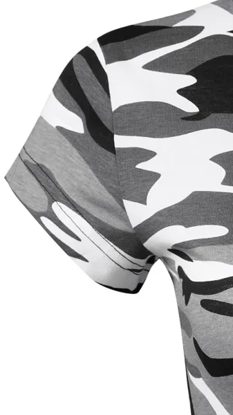 T-shirt för kamouflage för kvinnor - Mycket korta ärmar