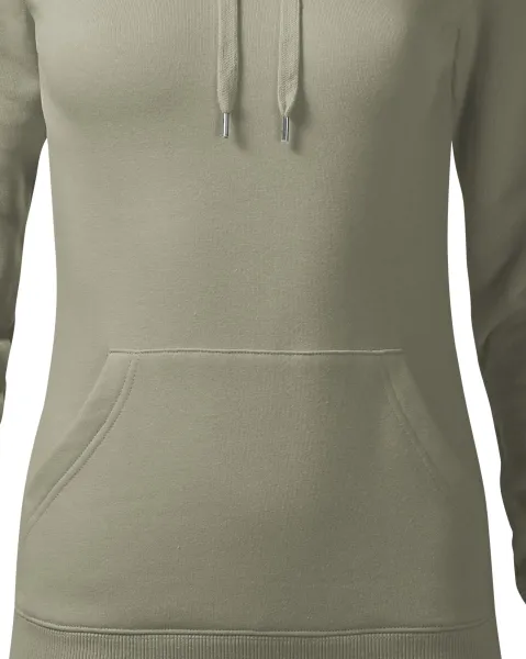 Damtröja med huva utan dragkedja - Avsmalnande skärning med sidosömmar