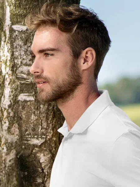 Enkel polotröja för män - 2-knapps knäppning