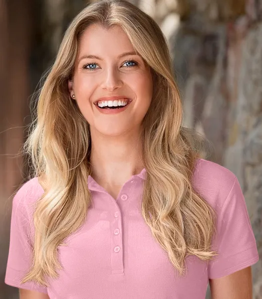 Damer elegant polotröja - 5-knappsfäste