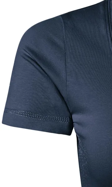T-shirt dam med dekorativa sömmar - Kort passformade ärmar