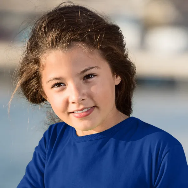 Långärmad T-shirt för barn - Klassisk rund halsringning