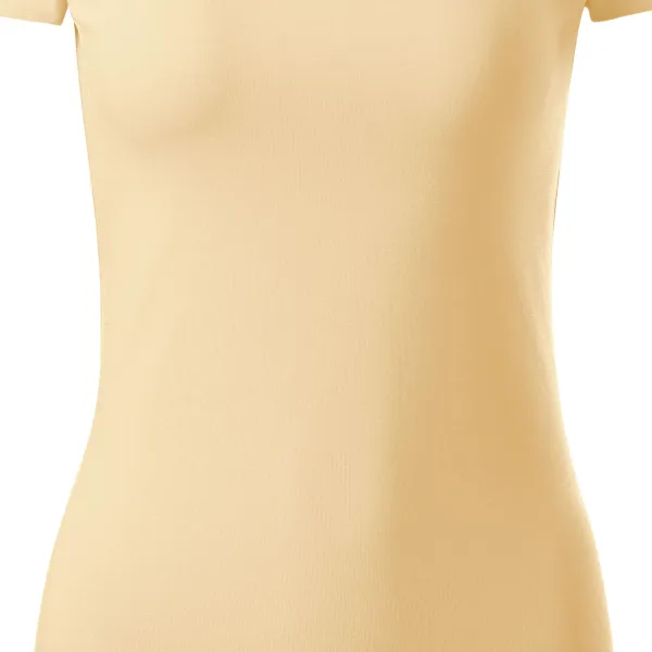 T-shirt dam med dekorativa sömmar - Smal, avsmalnande passform