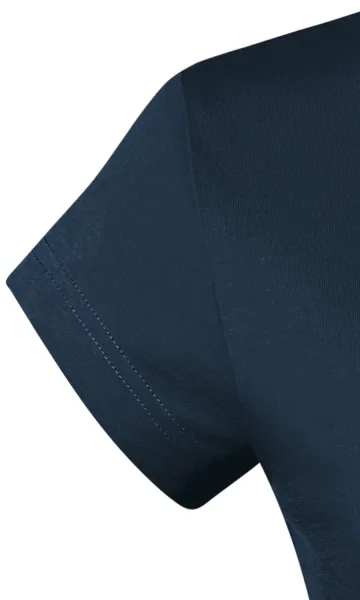 T-shirt med smal passform för damer med V-ringning - Mycket korta ärmar