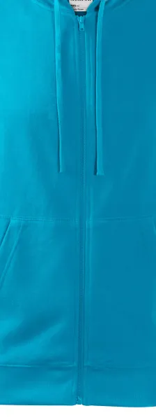 Herrtröja med huva - Dragkedja i tröjans färg