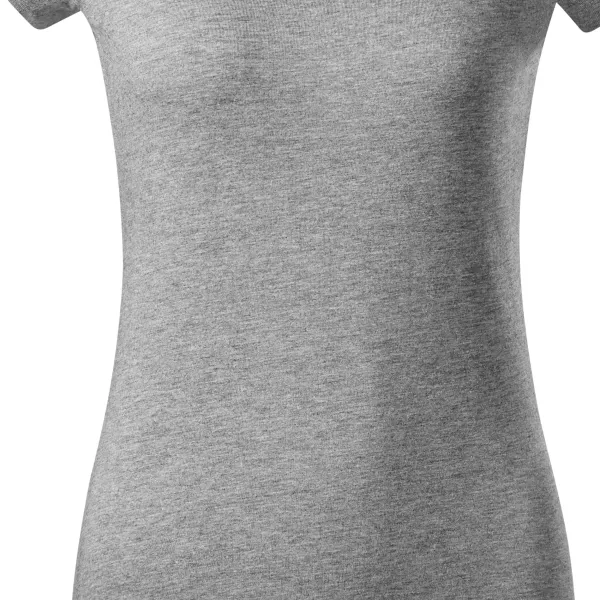T-shirt med smal passform för damer med V-ringning - Lätt avsmalnande snitt